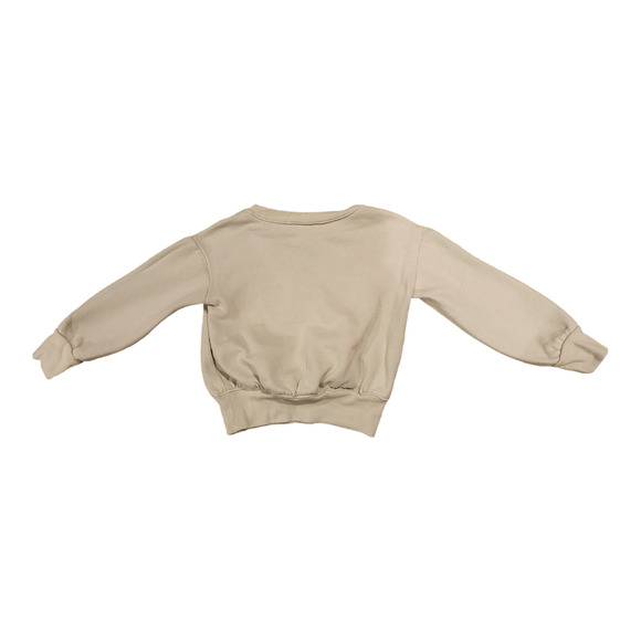 Carter's Little Girl Cropped Sweatshirt Sequined Heart 4 - Picture 2 of 3